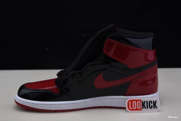 Cheap TBK Air OG 1 Patent High Jordan 555088-063 Bred 0818